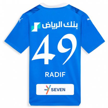 Kandiny Mujer Camiseta Abdullah Radif #49 Azul 1ª Equipación 2023/24 La Camisa Chile
