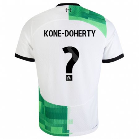 Kandiny Mujer Camiseta Trent Kone-Doherty #0 Blanco Verde 2ª Equipación 2023/24 La Camisa Chile