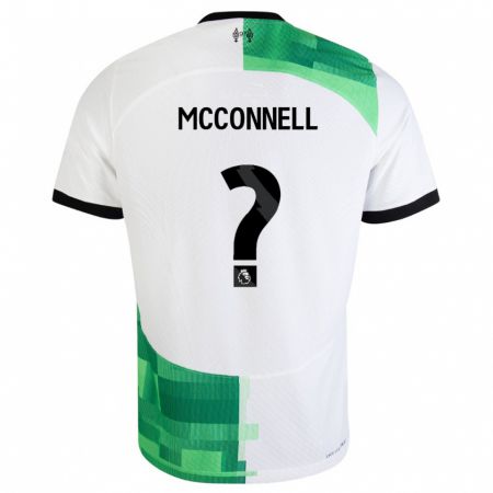 Kandiny Mujer Camiseta James Mcconnell #0 Blanco Verde 2ª Equipación 2023/24 La Camisa Chile