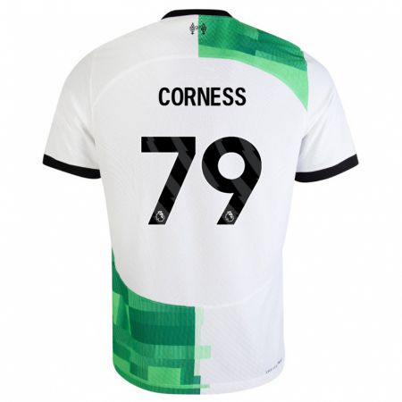 Kandiny Mujer Camiseta Dominic Corness #79 Blanco Verde 2ª Equipación 2023/24 La Camisa Chile