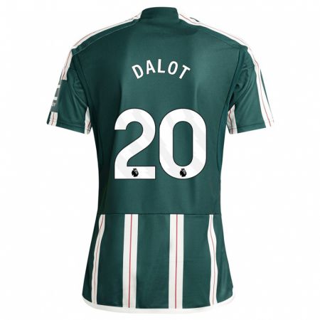 Kandiny Mujer Camiseta Diogo Dalot #20 Verde Oscuro 2ª Equipación 2023/24 La Camisa Chile