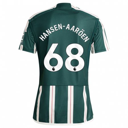 Kandiny Mujer Camiseta Isak Hansen-Aaröen #68 Verde Oscuro 2ª Equipación 2023/24 La Camisa Chile