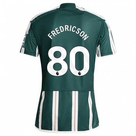 Kandiny Mujer Camiseta Tyler Fredricson #80 Verde Oscuro 2ª Equipación 2023/24 La Camisa Chile