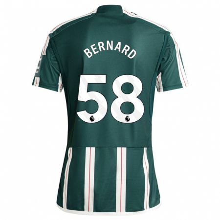 Kandiny Mujer Camiseta Bernard #58 Verde Oscuro 2ª Equipación 2023/24 La Camisa Chile