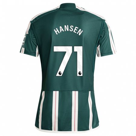 Kandiny Mujer Camiseta Isak Hansen-Aaroen #71 Verde Oscuro 2ª Equipación 2023/24 La Camisa Chile