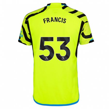 Kandiny Mujer Camiseta Jack Henry-Francis #53 Amarillo 2ª Equipación 2023/24 La Camisa Chile