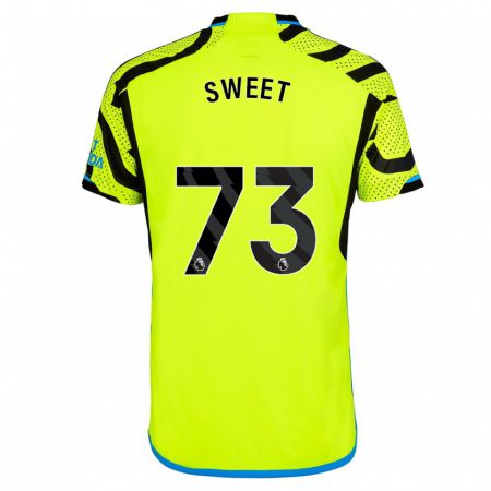Kandiny Mujer Camiseta James Sweet #73 Amarillo 2ª Equipación 2023/24 La Camisa Chile