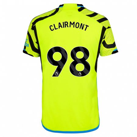 Kandiny Mujer Camiseta Reece Clairmont #98 Amarillo 2ª Equipación 2023/24 La Camisa Chile