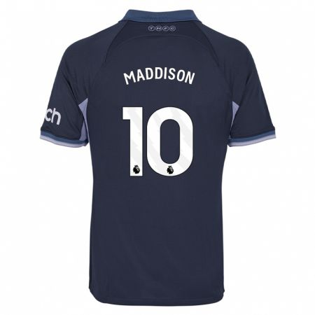 Kandiny Mujer Camiseta James Maddison #10 Azul Oscuro 2ª Equipación 2023/24 La Camisa Chile