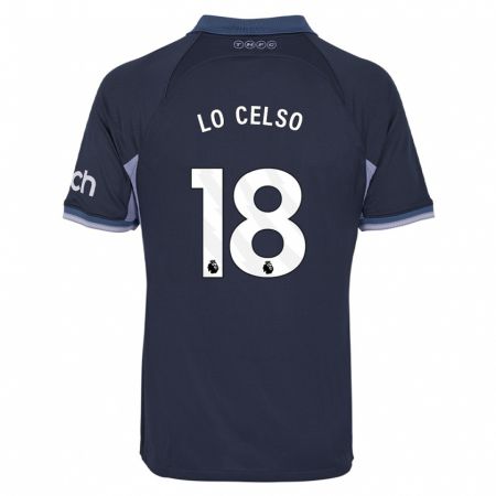 Kandiny Mujer Camiseta Giovani Lo Celso #18 Azul Oscuro 2ª Equipación 2023/24 La Camisa Chile