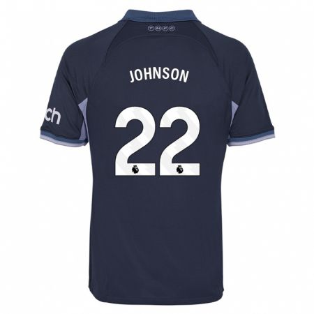 Kandiny Mujer Camiseta Brennan Johnson #22 Azul Oscuro 2ª Equipación 2023/24 La Camisa Chile
