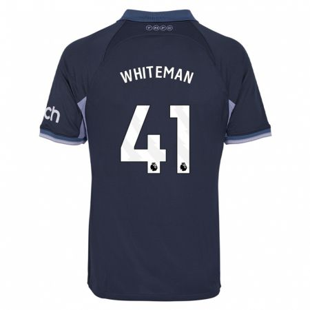 Kandiny Mujer Camiseta Alfie Whiteman #41 Azul Oscuro 2ª Equipación 2023/24 La Camisa Chile