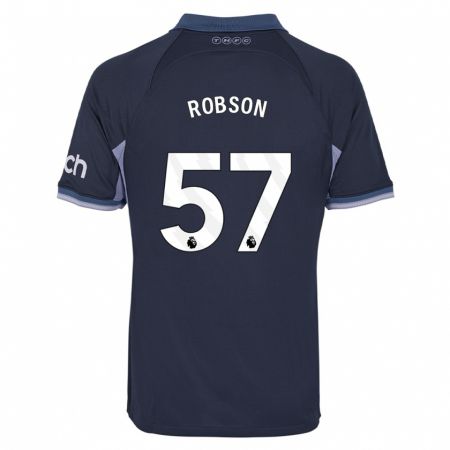 Kandiny Mujer Camiseta Max Robson #57 Azul Oscuro 2ª Equipación 2023/24 La Camisa Chile