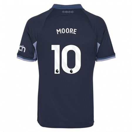 Kandiny Mujer Camiseta Mikey Moore #10 Azul Oscuro 2ª Equipación 2023/24 La Camisa Chile