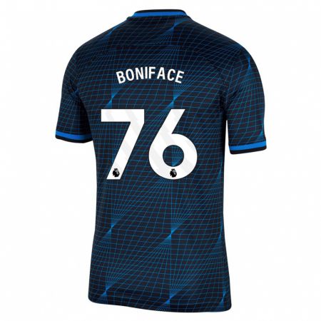 Kandiny Mujer Camiseta Somto Boniface #76 Azul Oscuro 2ª Equipación 2023/24 La Camisa Chile