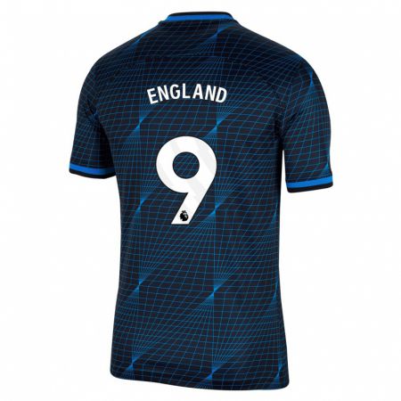 Kandiny Mujer Camiseta Bethany England #9 Azul Oscuro 2ª Equipación 2023/24 La Camisa Chile