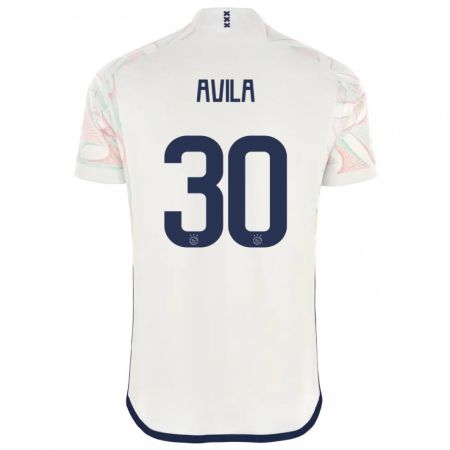 Kandiny Mujer Camiseta Gastón Ávila #30 Blanco 2ª Equipación 2023/24 La Camisa Chile
