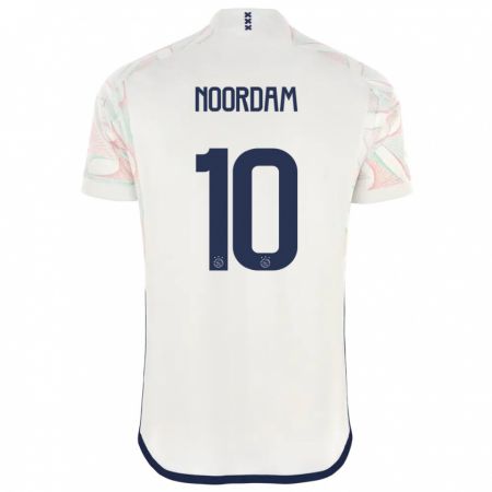 Kandiny Mujer Camiseta Nadine Noordam #10 Blanco 2ª Equipación 2023/24 La Camisa Chile