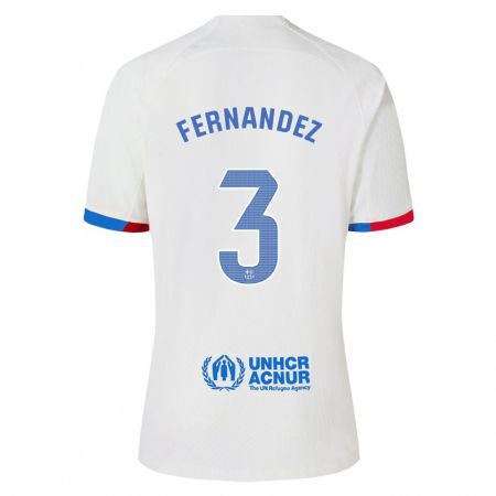 Kandiny Mujer Camiseta Jana Fernandez #3 Blanco 2ª Equipación 2023/24 La Camisa Chile