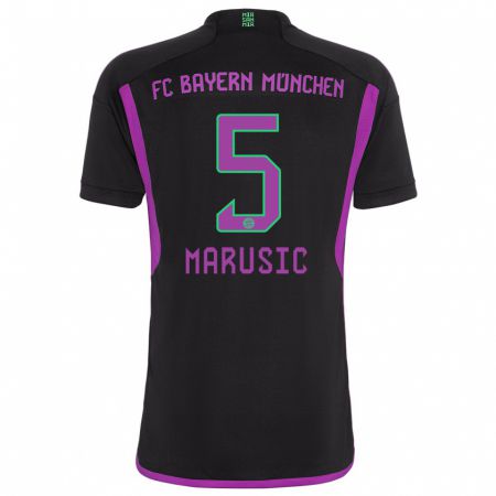 Kandiny Mujer Camiseta Gabriel Marusic #5 Negro 2ª Equipación 2023/24 La Camisa Chile