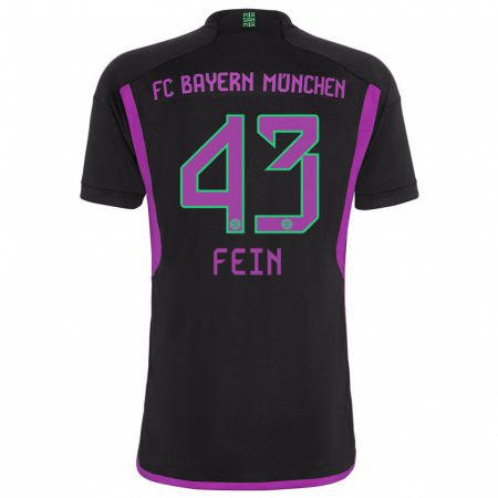 Kandiny Mujer Camiseta Adrian Fein #43 Negro 2ª Equipación 2023/24 La Camisa Chile