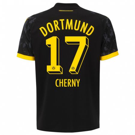 Kandiny Mujer Camiseta Nick Cherny #17 Negro 2ª Equipación 2023/24 La Camisa Chile