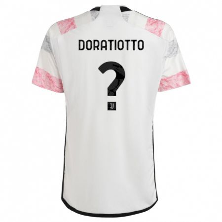 Kandiny Mujer Camiseta Giulio Doratiotto #0 Blanco Rosa 2ª Equipación 2023/24 La Camisa Chile