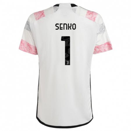 Kandiny Mujer Camiseta Zsombor Senko #1 Blanco Rosa 2ª Equipación 2023/24 La Camisa Chile