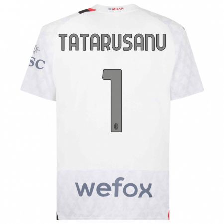 Kandiny Mujer Camiseta Ciprian Tatarusanu #1 Blanco 2ª Equipación 2023/24 La Camisa Chile