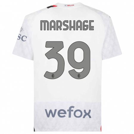 Kandiny Mujer Camiseta Wilgot Marshage #39 Blanco 2ª Equipación 2023/24 La Camisa Chile