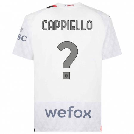 Kandiny Mujer Camiseta Flavio Cappiello #0 Blanco 2ª Equipación 2023/24 La Camisa Chile