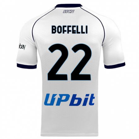 Kandiny Mujer Camiseta Valerio Boffelli #22 Blanco 2ª Equipación 2023/24 La Camisa Chile