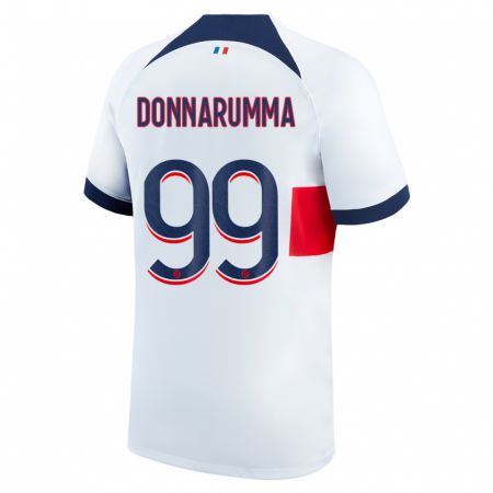 Kandiny Mujer Camiseta Gianluigi Donnarumma #99 Blanco 2ª Equipación 2023/24 La Camisa Chile