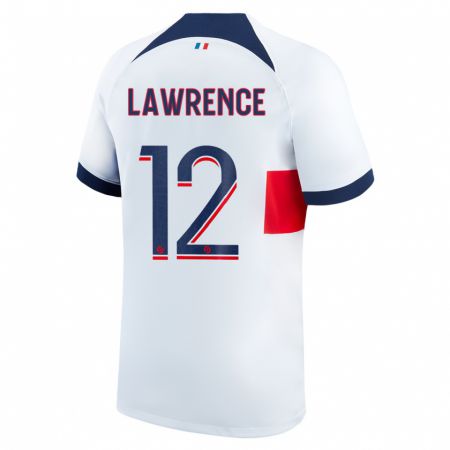 Kandiny Mujer Camiseta Ashley Lawrence #12 Blanco 2ª Equipación 2023/24 La Camisa Chile