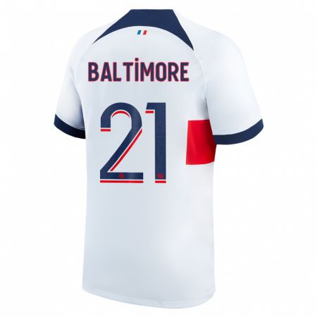 Kandiny Mujer Camiseta Sandy Baltimore #21 Blanco 2ª Equipación 2023/24 La Camisa Chile