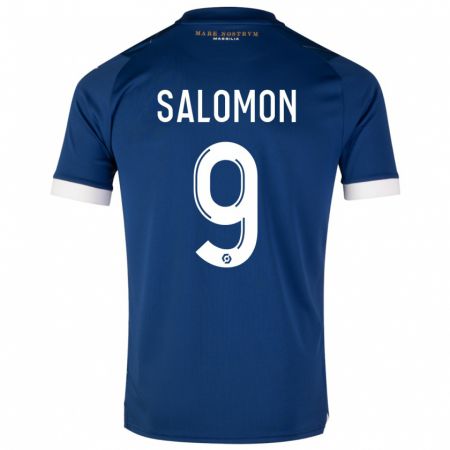 Kandiny Mujer Camiseta Maeva Salomon #9 Azul Oscuro 2ª Equipación 2023/24 La Camisa Chile