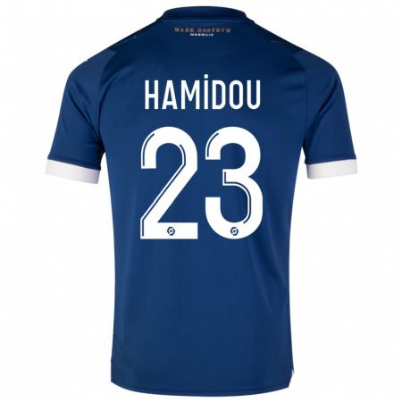 Kandiny Mujer Camiseta Jamila Hamidou #23 Azul Oscuro 2ª Equipación 2023/24 La Camisa Chile