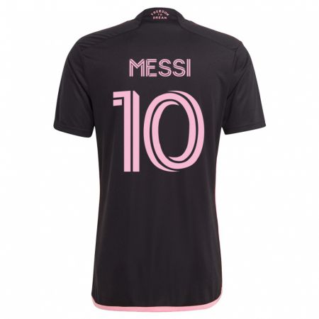 Kandiny Mujer Camiseta Lionel Messi #10 Negro 2ª Equipación 2023/24 La Camisa Chile