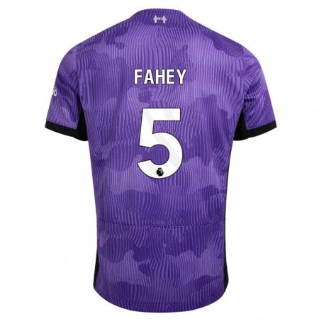 Kandiny Mujer Camiseta Niamh Fahey #5 Púrpura Equipación Tercera 2023/24 La Camisa Chile