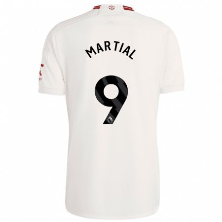 Kandiny Mujer Camiseta Anthony Martial #9 Blanco Equipación Tercera 2023/24 La Camisa Chile