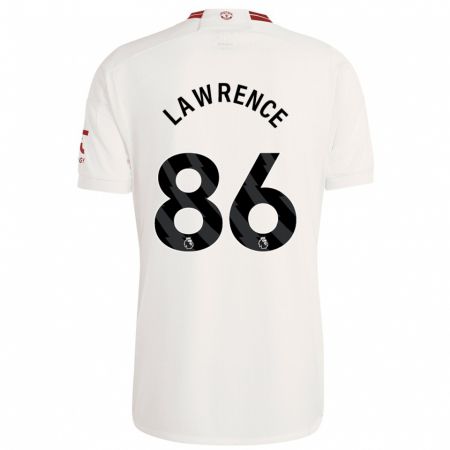 Kandiny Mujer Camiseta Marcus Lawrence #86 Blanco Equipación Tercera 2023/24 La Camisa Chile