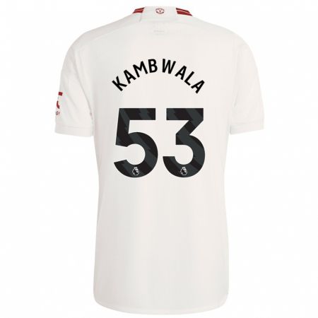 Kandiny Mujer Camiseta Willy Kambwala #53 Blanco Equipación Tercera 2023/24 La Camisa Chile