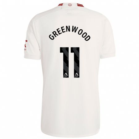 Kandiny Mujer Camiseta Mason Greenwood #11 Blanco Equipación Tercera 2023/24 La Camisa Chile