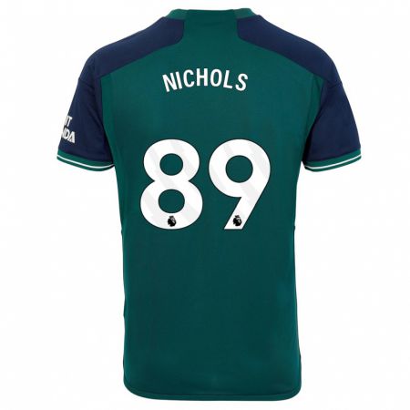Kandiny Mujer Camiseta Josh Nichols #89 Verde Equipación Tercera 2023/24 La Camisa Chile