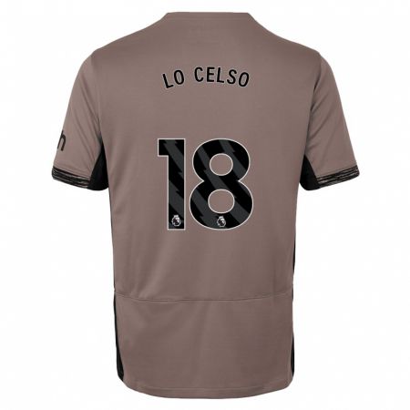 Kandiny Mujer Camiseta Giovani Lo Celso #18 Beige Obscuro Equipación Tercera 2023/24 La Camisa Chile