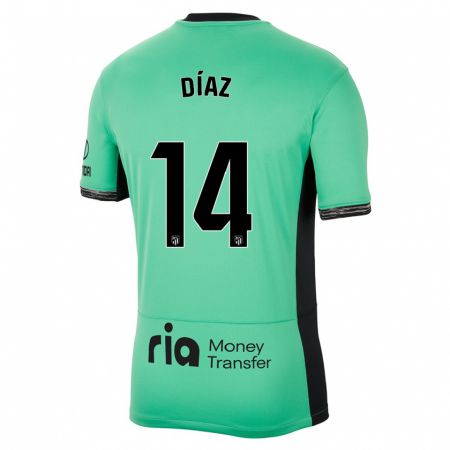Kandiny Mujer Camiseta Javier Díaz #14 Primavera Verde Equipación Tercera 2023/24 La Camisa Chile