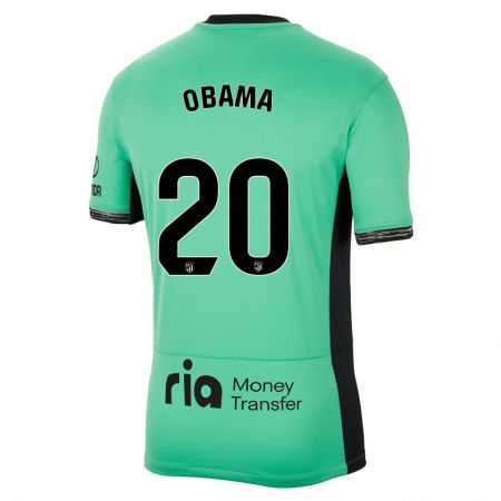 Kandiny Mujer Camiseta Federico Obama #20 Primavera Verde Equipación Tercera 2023/24 La Camisa Chile