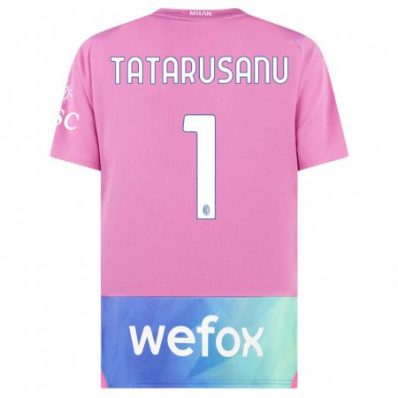 Kandiny Mujer Camiseta Ciprian Tatarusanu #1 Rosado Morado Equipación Tercera 2023/24 La Camisa Chile