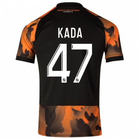 Kandiny Mujer Camiseta Joakim Kada #47 Negro Naranja Equipación Tercera 2023/24 La Camisa Chile