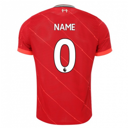 Niño Fútbol Camiseta Tu Nombre #0 Rojo 1ª Equipación 2021/22 Camisa Chile